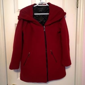 🇨🇦 Nuage Wool Cashmere Red Hooded Coat
